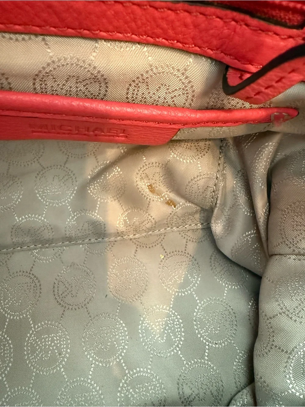 Michael Kors Bedford Coral Pink Pebbled Leather Tote 30H4GBFT6L